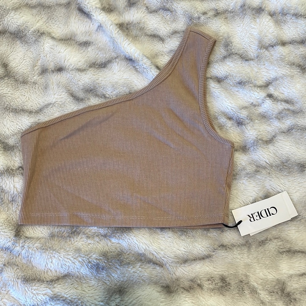 Cider One Shoulder Cropped Top